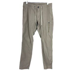 Vuori Men M Ripstop Pant Ankle Beige Drawstring Casual Pockets Commute Stretch